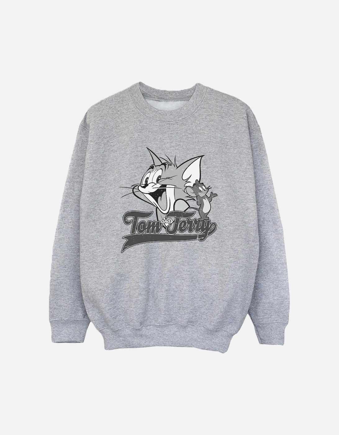 Tom And Jerry Boys Greyscale Square Sweatshirt, 4 of 3