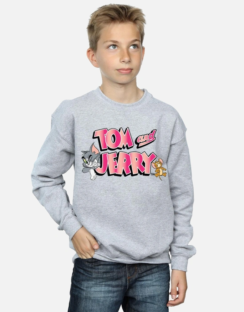 Tom And Jerry Boys Gradient Logo Sweatshirt