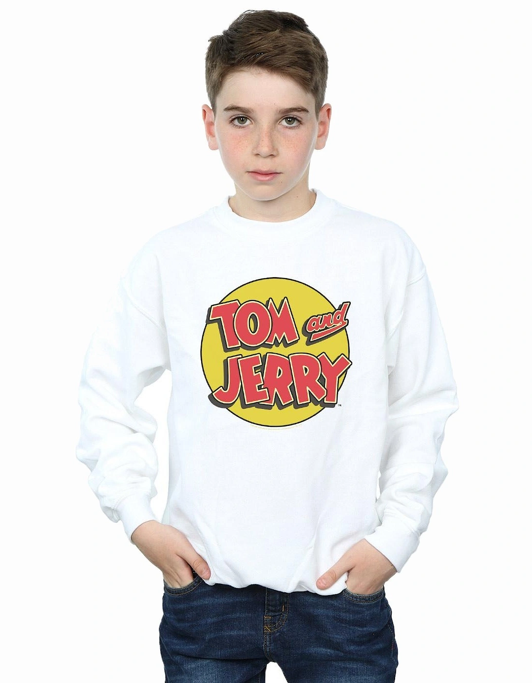 Tom And Jerry Boys Circle Logo Sweatshirt