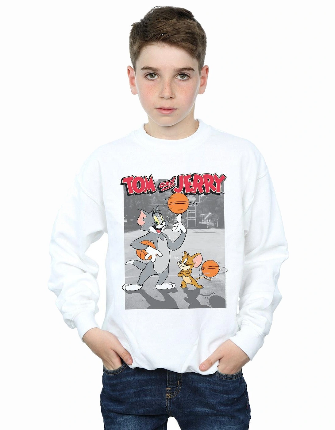 Tom And Jerry Boys Basketball Buddies Sweatshirt