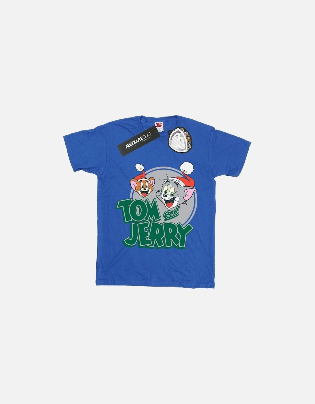 Tom And Jerry Girls Christmas Greetings Cotton T-Shirt, 6 of 5