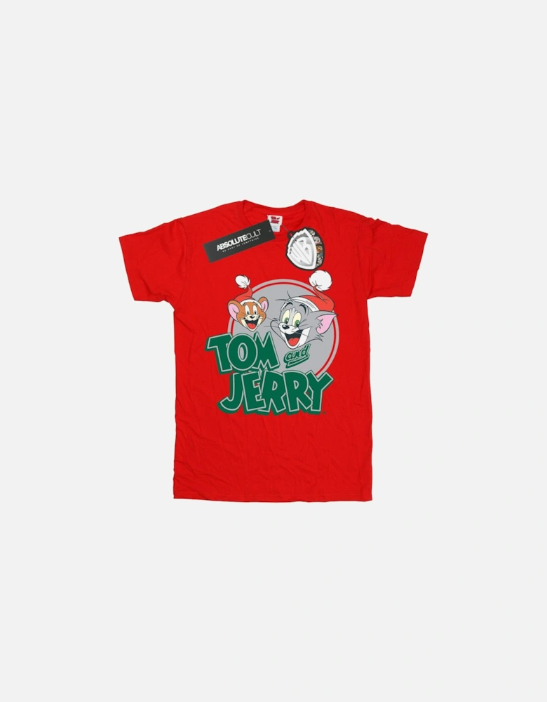 Tom And Jerry Girls Christmas Greetings Cotton T-Shirt