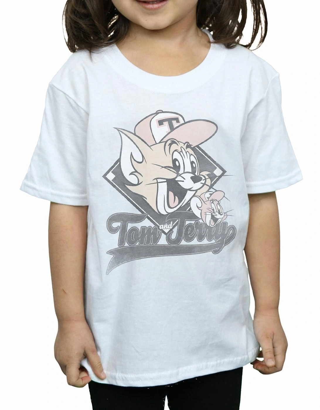 Tom And Jerry Girls Baseball Caps Cotton T-Shirt