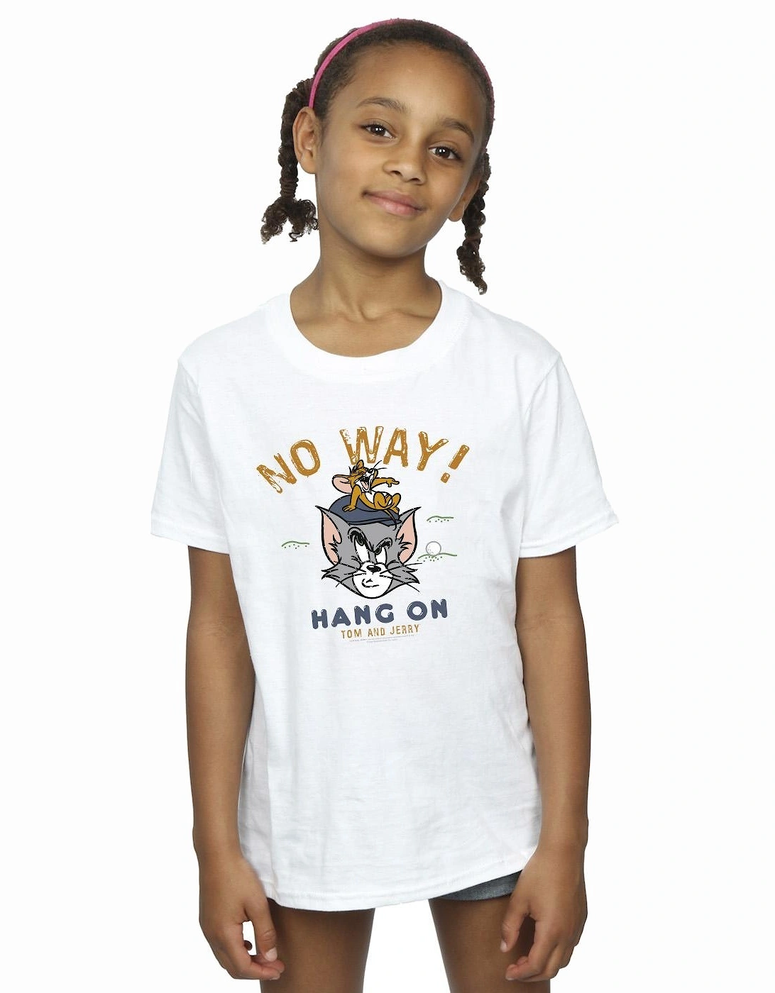 Tom And Jerry Girls Hang On Golf Cotton T-Shirt