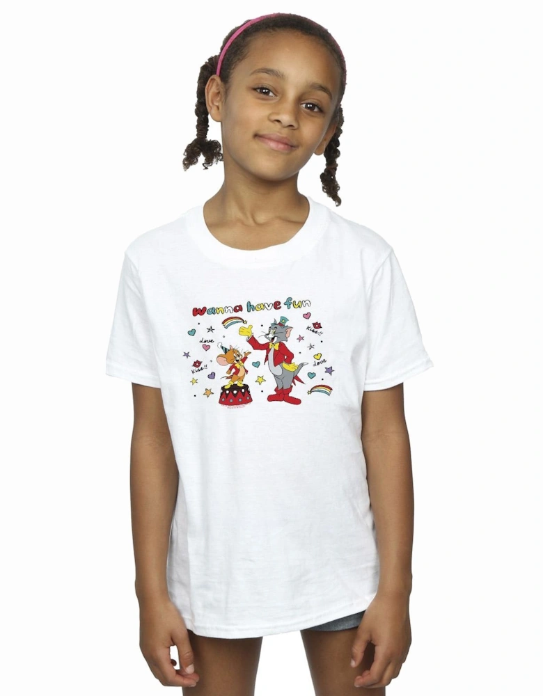 Tom And Jerry Girls Wanna Have Fun Cotton T-Shirt