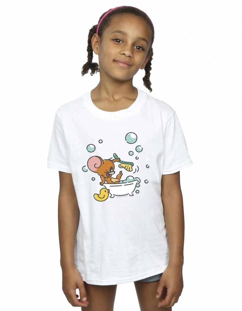 Tom And Jerry Girls Bath Time Cotton T-Shirt