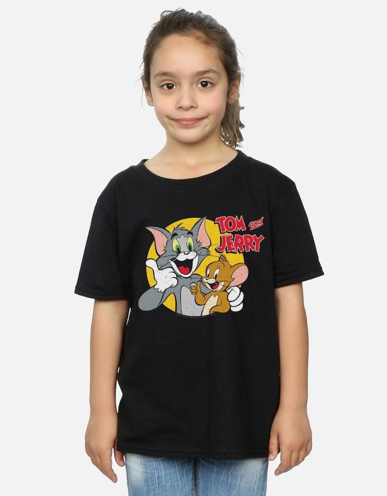 Tom And Jerry Girls Thumbs Up Cotton T-Shirt