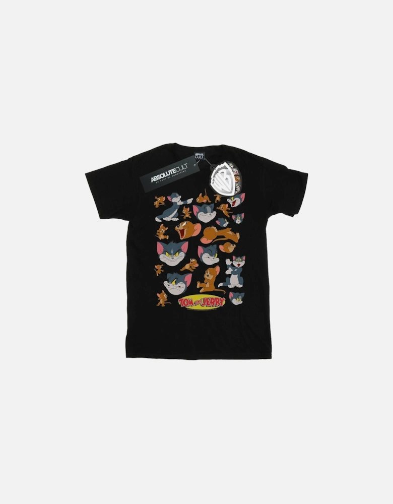 Tom And Jerry Boys Many Faces T-Shirt