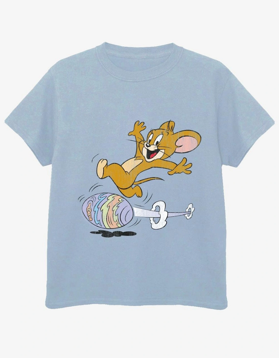 Tom And Jerry Girls Egg Run Cotton T-Shirt, 3 of 2