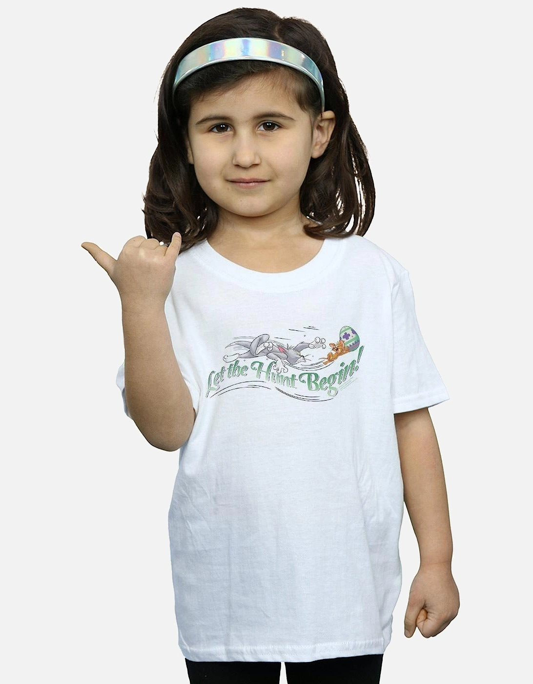 Tom And Jerry Girls Let The Hunt Begin Cotton T-Shirt