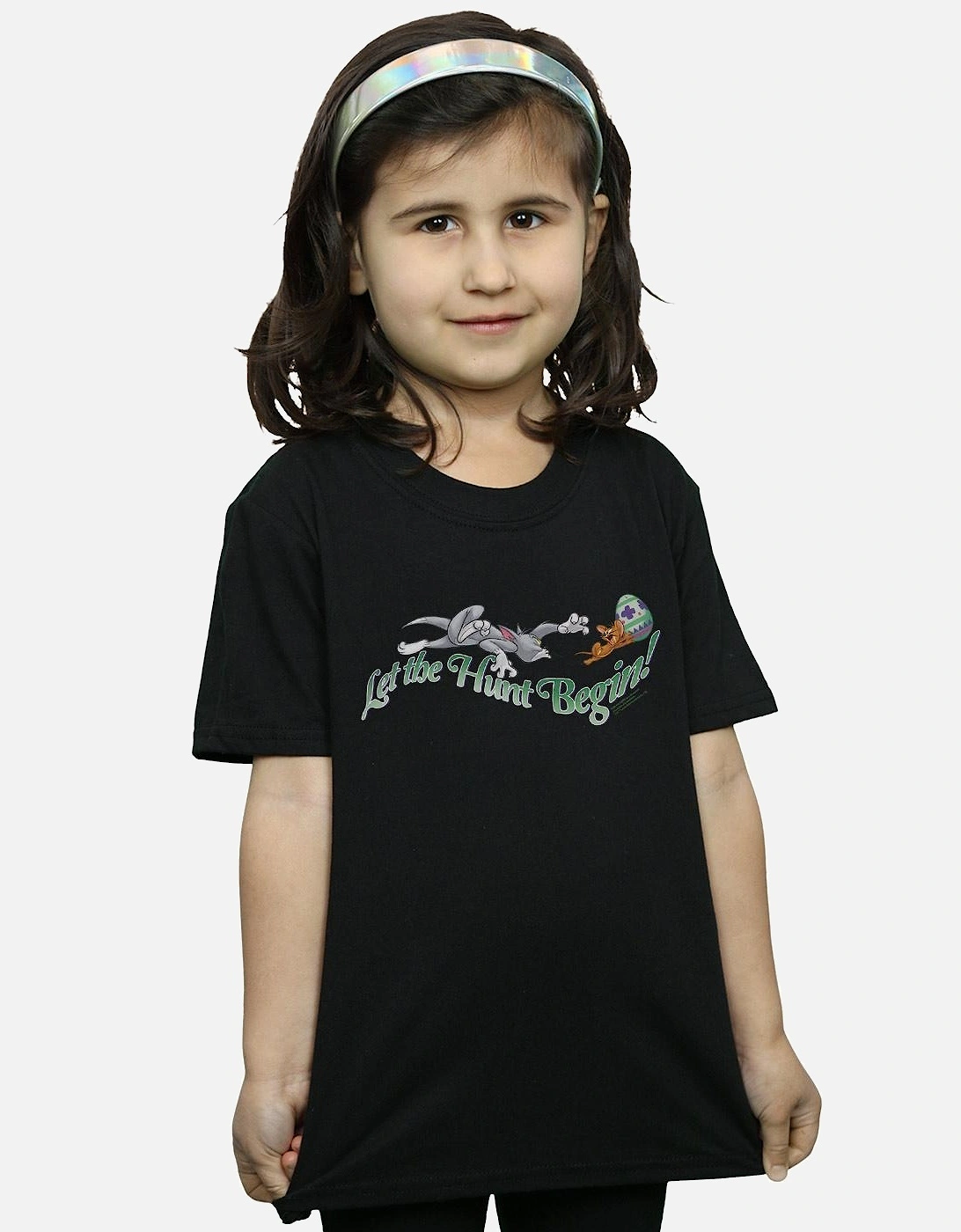 Tom And Jerry Girls Let The Hunt Begin Cotton T-Shirt