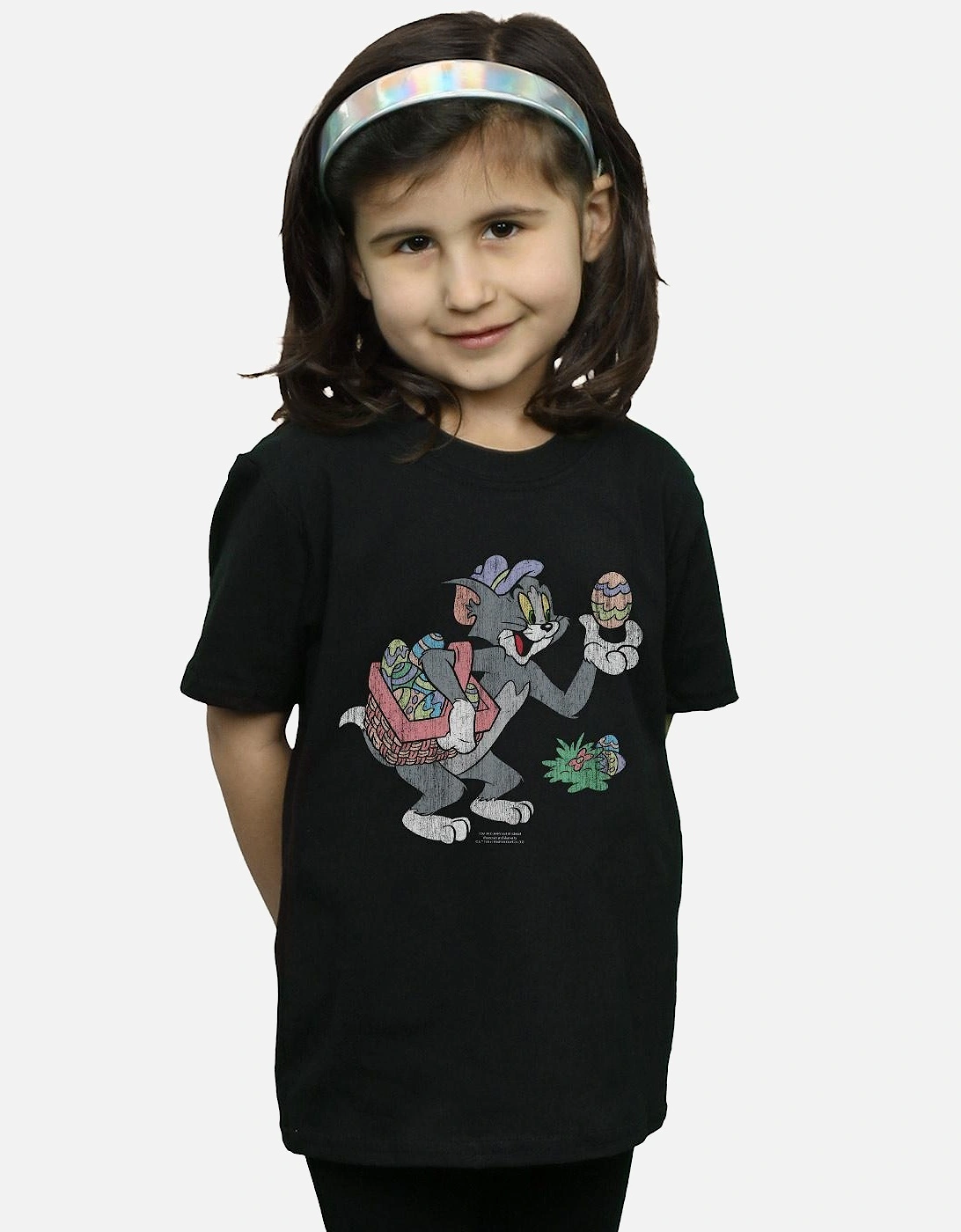 Tom And Jerry Girls Egg Hunt Cotton T-Shirt, 3 of 2
