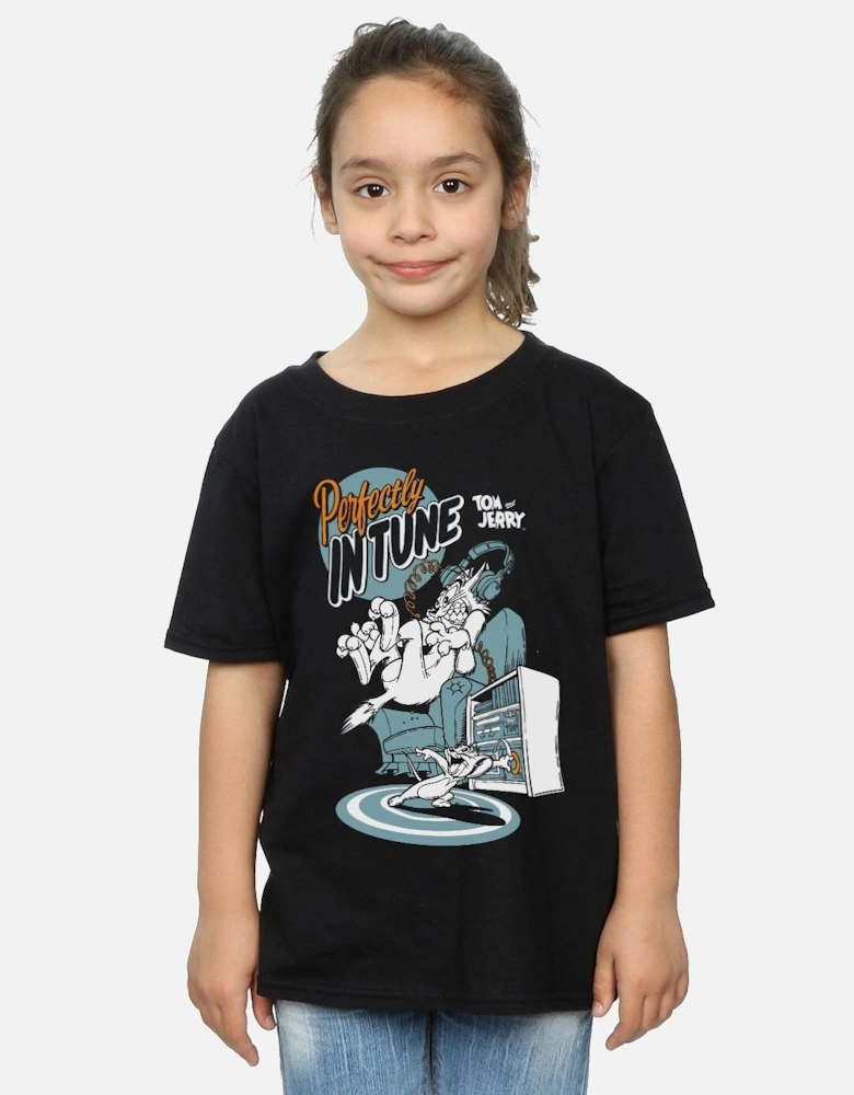 Tom And Jerry Girls Perfectly In Tune Cotton T-Shirt