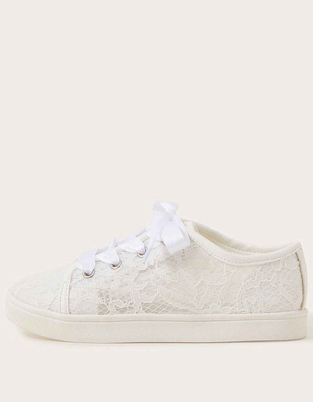 Girls Lacey Princess Trainers - Ivory, 2 of 1