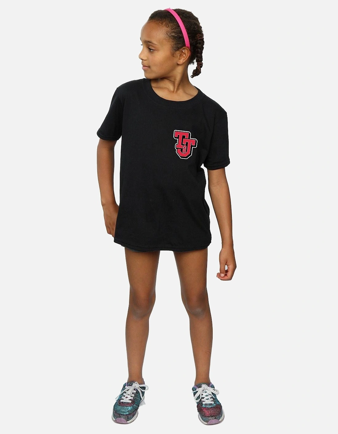 Tom And Jerry Girls Collegiate Logo Cotton T-Shirt