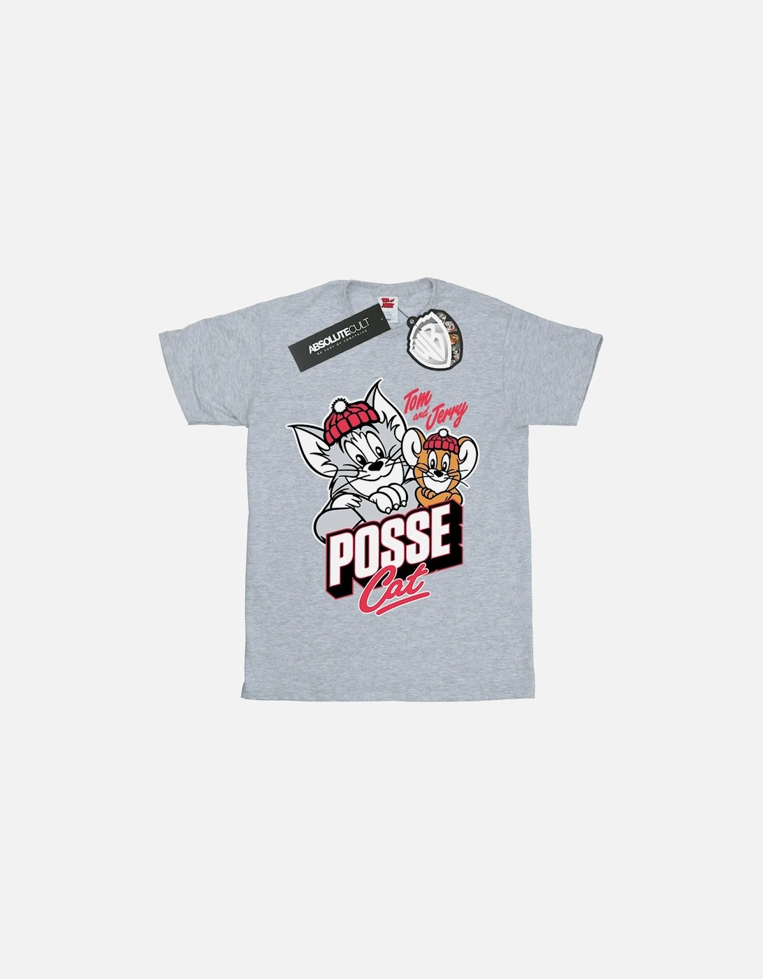 Tom And Jerry Girls Posse Cat Cotton T-Shirt, 6 of 5