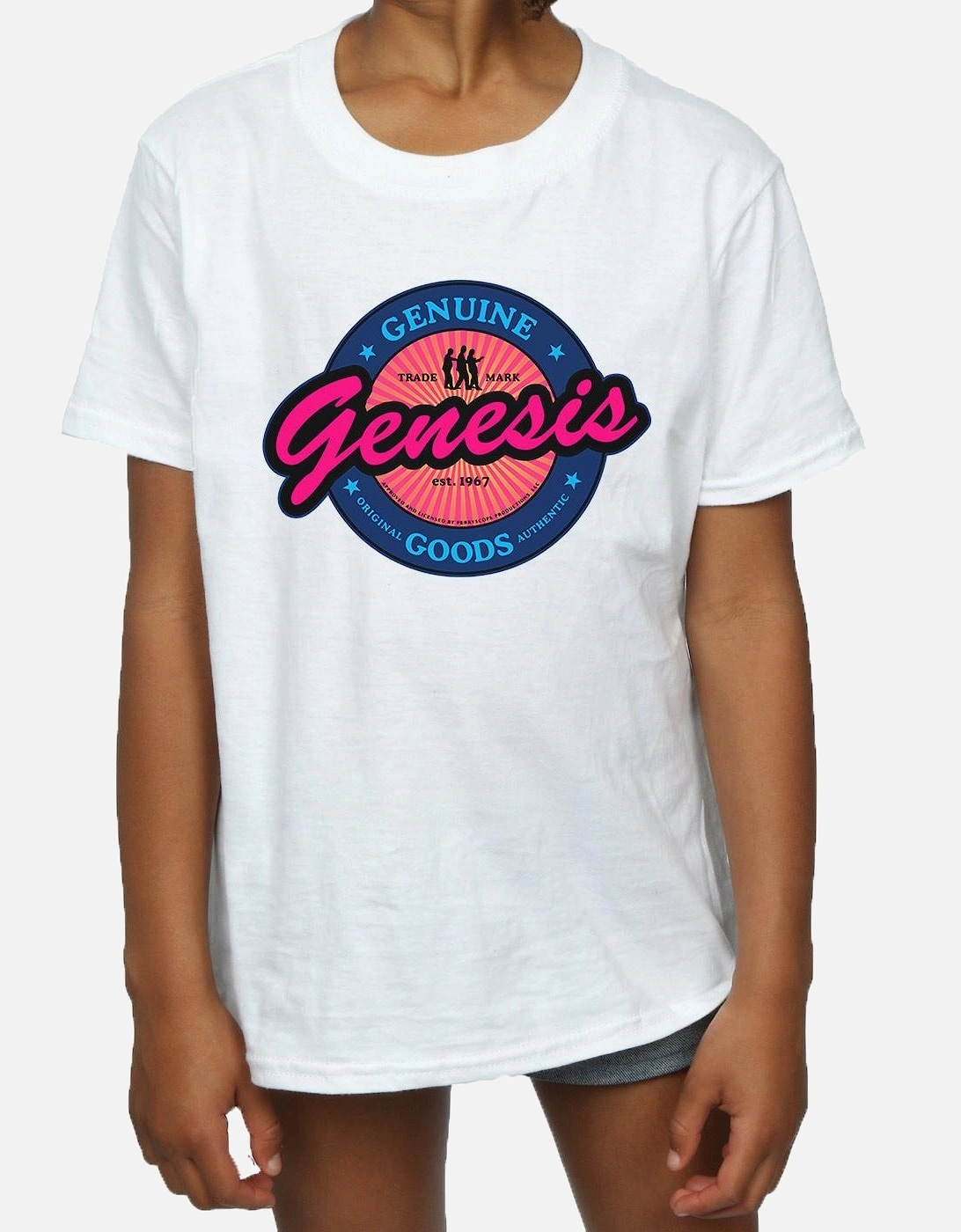 Girls Neon Logo Cotton T-Shirt