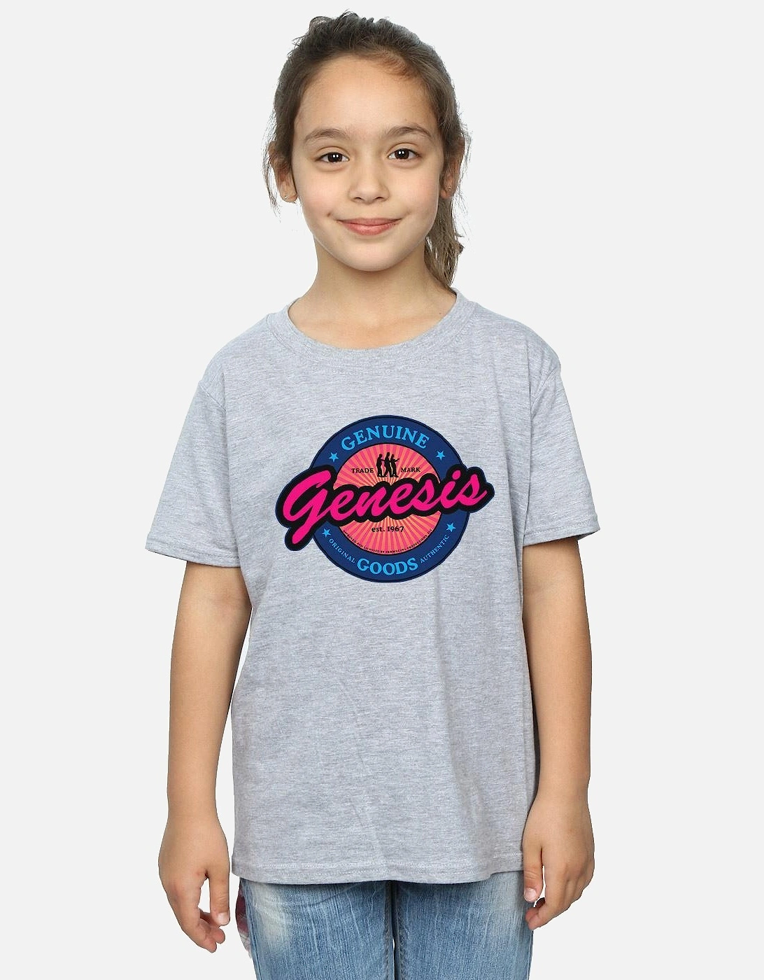 Girls Neon Logo Cotton T-Shirt