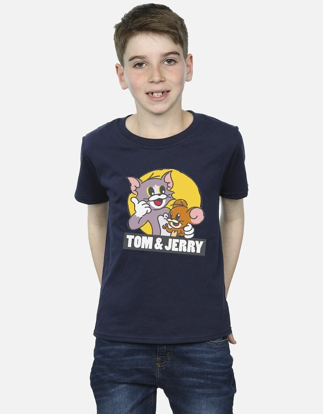 Tom And Jerry Boys Sketch Logo T-Shirt