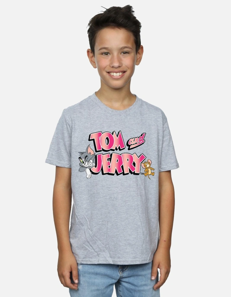 Tom And Jerry Boys Gradient Logo T-Shirt