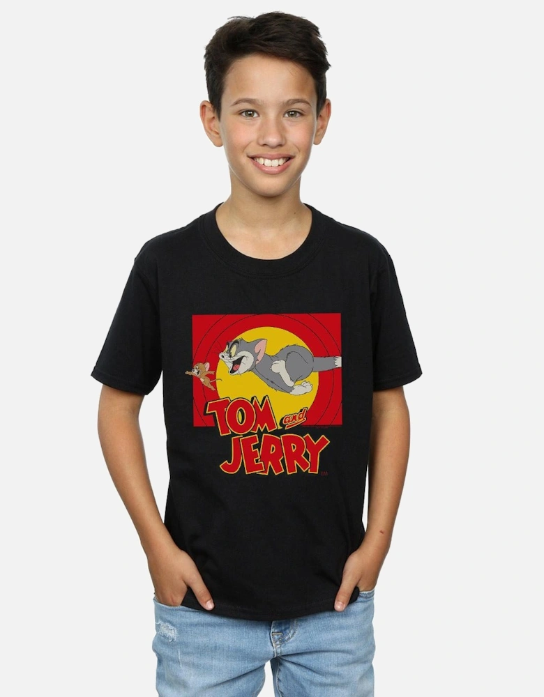 Tom And Jerry Boys Chase Scene T-Shirt