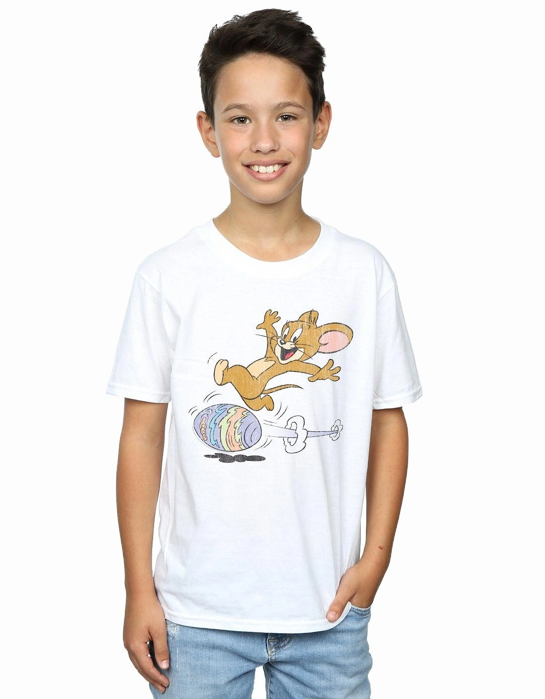 Tom And Jerry Boys Egg Run T-Shirt