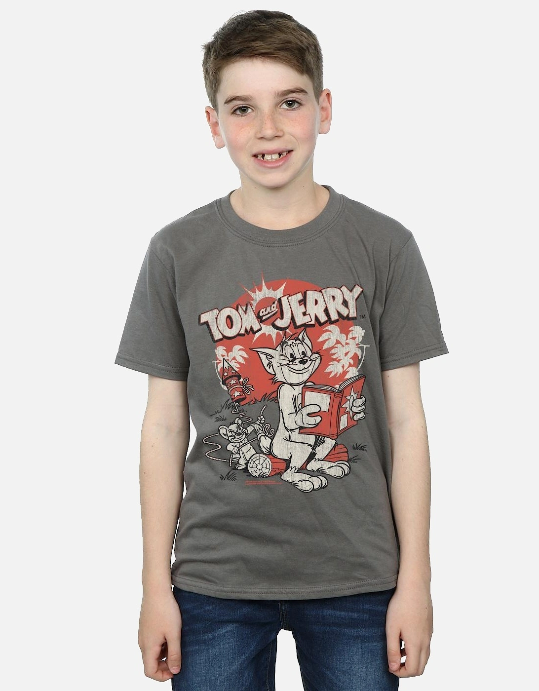 Tom And Jerry Boys Rocket Prank T-Shirt