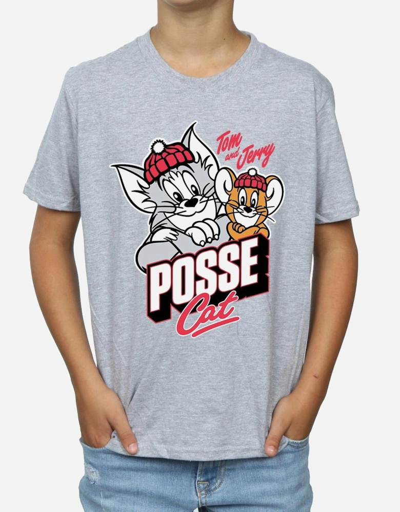 Tom And Jerry Boys Posse Cat T-Shirt