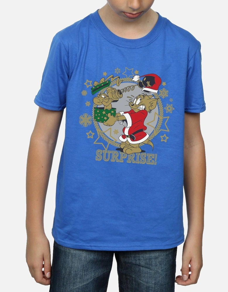 Tom And Jerry Boys Christmas Surprise T-Shirt