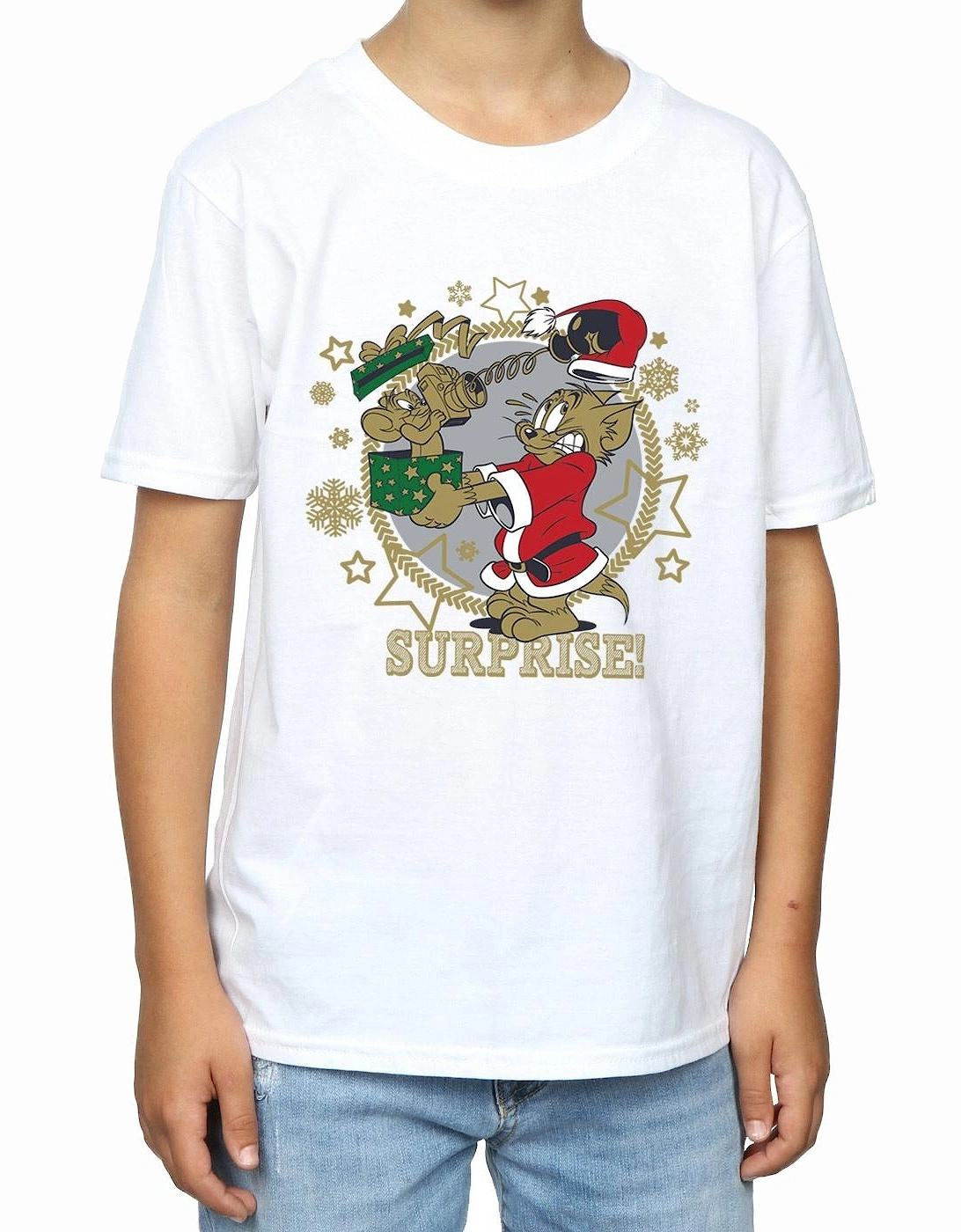 Tom And Jerry Boys Christmas Surprise T-Shirt
