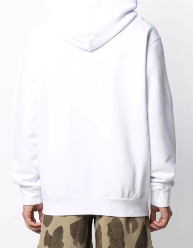 Pink Spray Miami Hoodie in White