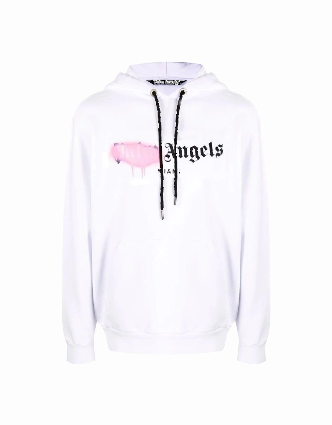 Pink Spray Miami Hoodie in White, 3 of 2