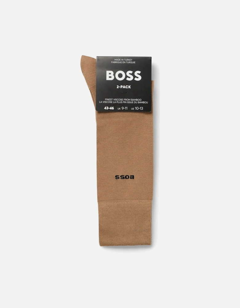 Boss 2p Rs V1 Bamboo Sock Pack Medium Beige