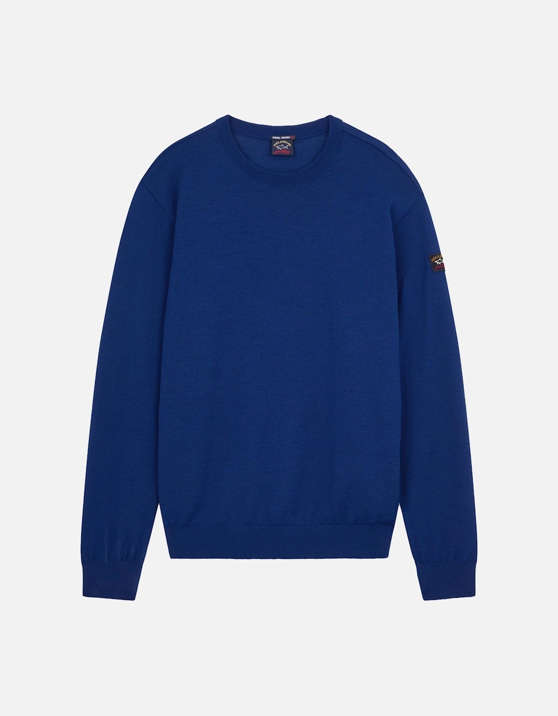 Merino Wool Crewneck Sweater Blue, 7 of 6