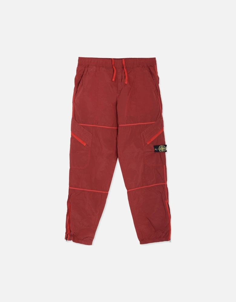 Nylon Metal Cuffed Pants Red