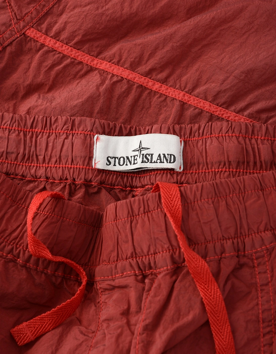 Nylon Metal Cuffed Pants Red