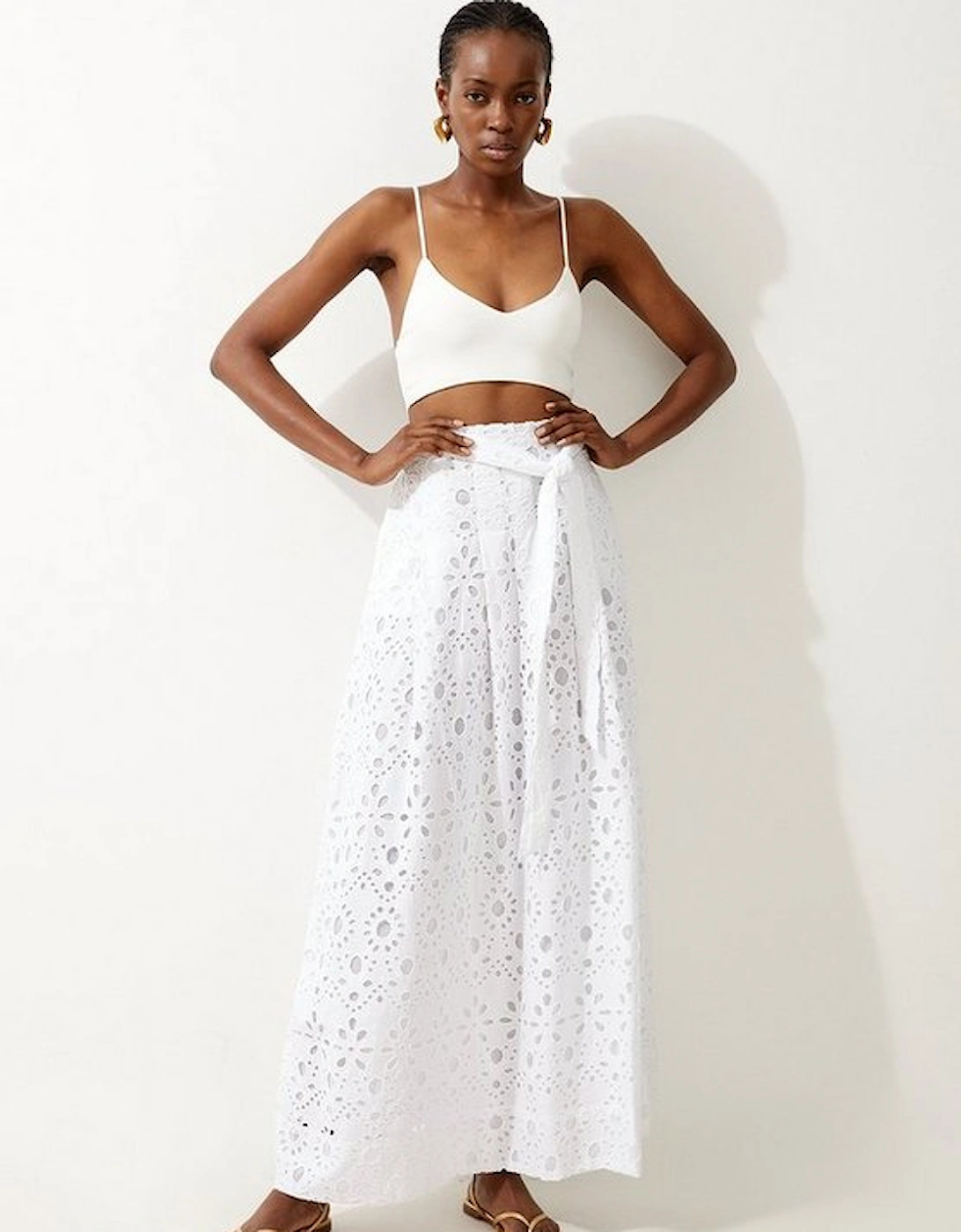 Broderie Woven Maxi Skirt, 5 of 4