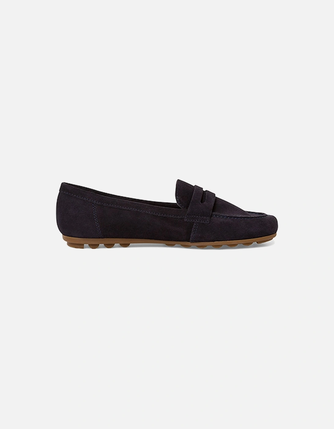 Women's Leather Slip On Shoe Navy