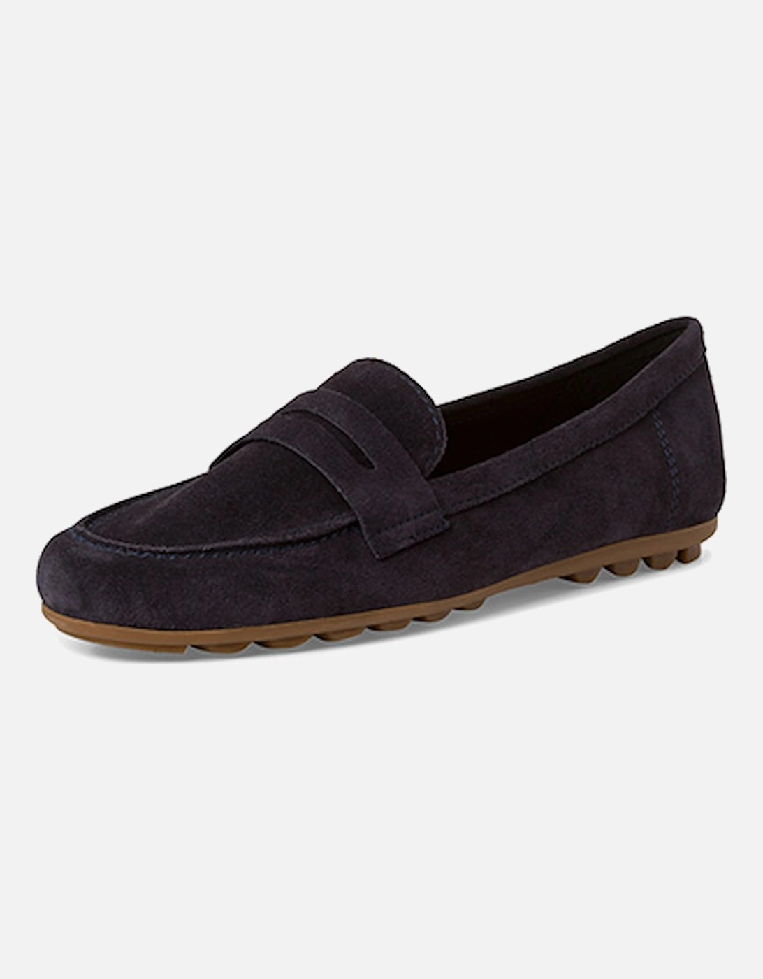 Women's Leather Slip On Shoe Navy, 6 of 5