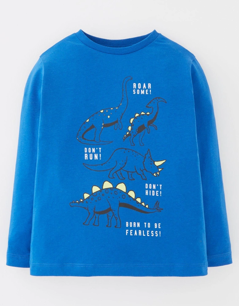 Boys Dinosaur Long Sleeve T-Shirt - Blue