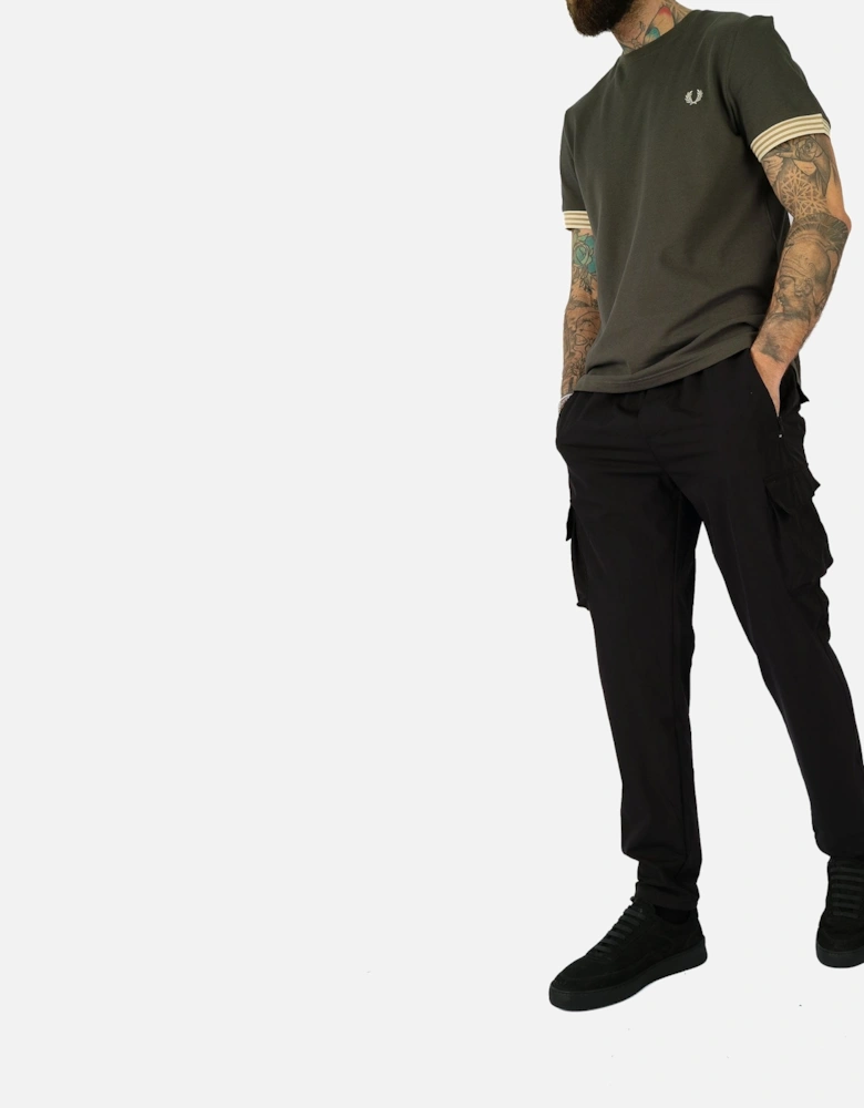 Tech Stretch Black Cargo Pant