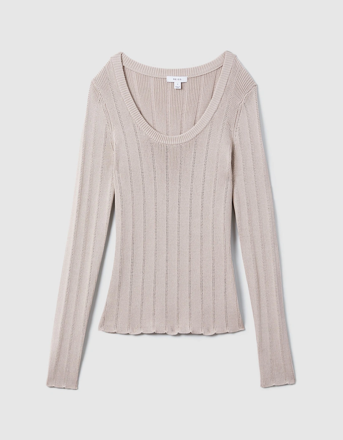 Knitted Scoop Neck Top, 2 of 1