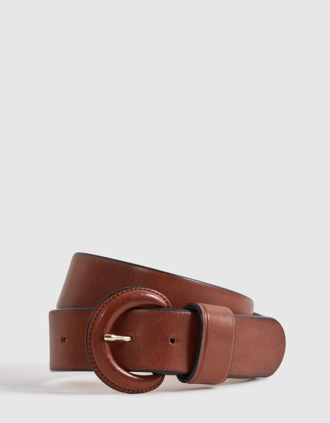 Leather Round Buckle Belt, 2 of 1