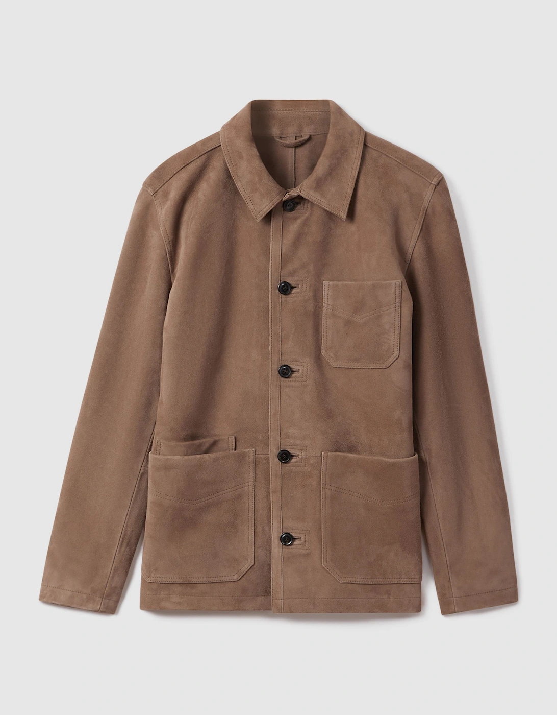 Suede Button-Through Jacket, 2 of 1