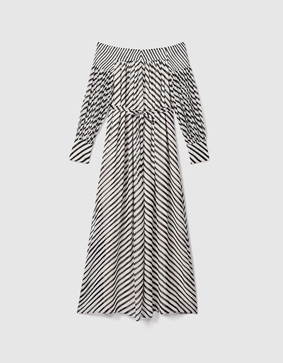 Striped Bardot Maxi Dress, 2 of 1