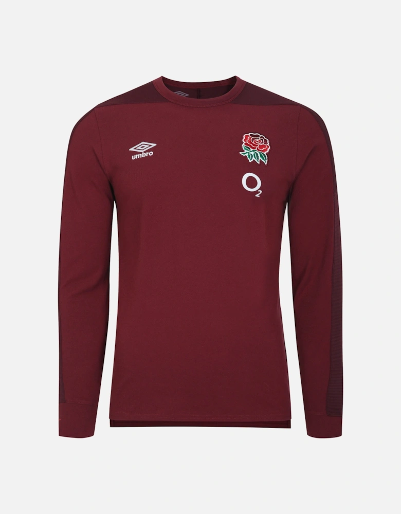Mens 23/24 England Rugby Long-Sleeved Presentation T-Shirt