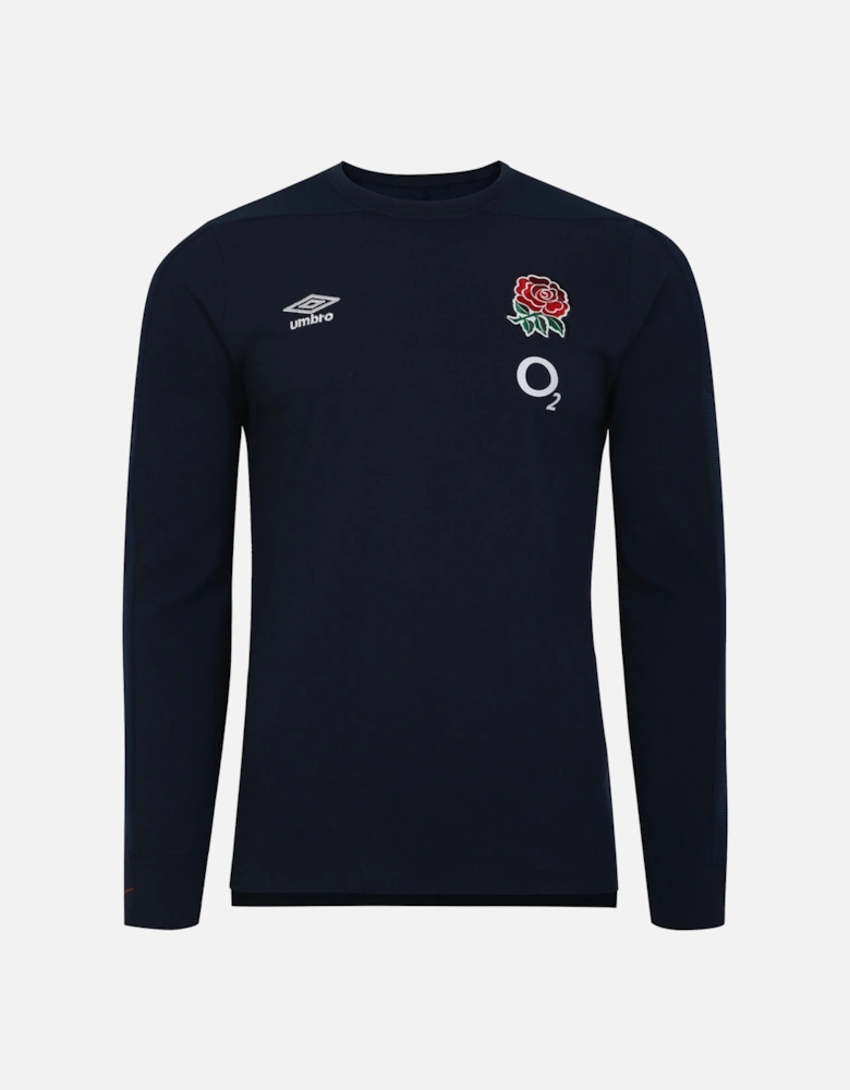 Mens 23/24 England Rugby Long-Sleeved Presentation T-Shirt