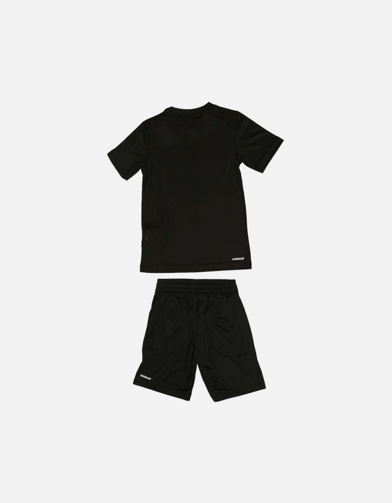 Juniors Jersey & Shorts 3 Stripes Essentials Set