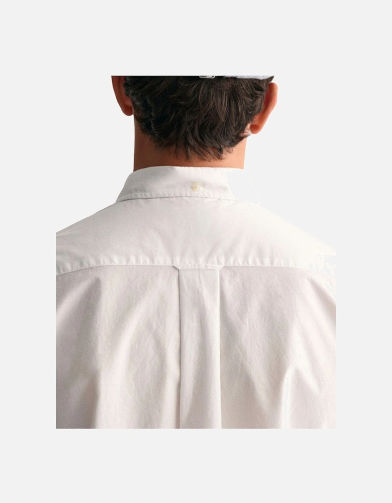 Regular Short Sleeve Poplin Shirt White