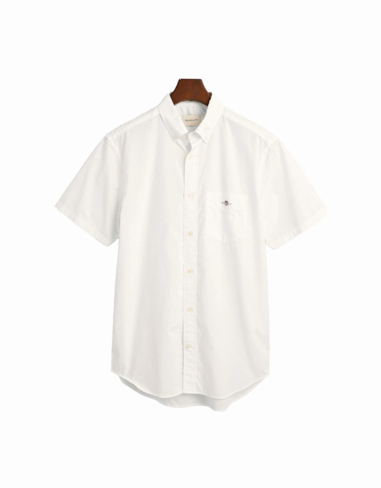 Regular Short Sleeve Poplin Shirt White